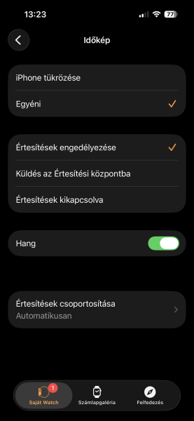 Ha az egy&eacute;ni be&aacute;ll&iacute;t&aacute;st v&aacute;lasztod, minden be&eacute;p&iacute;tett alkalmaz&aacute;sn&aacute;l egyedire szabhatod.